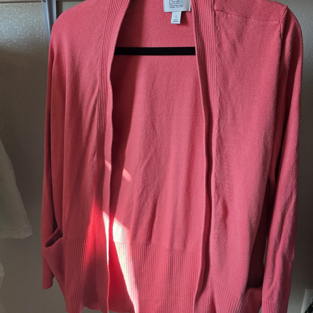 Croft & Barrow Women's Coral Cardigan Sweater